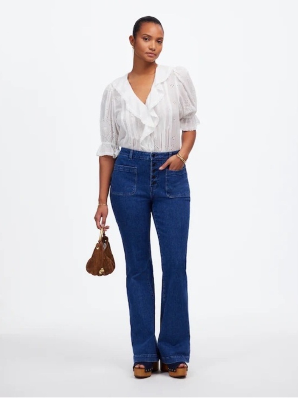 Madewell Curvy Flea Market Flare Jeans in Enola Wash NWOT 28
